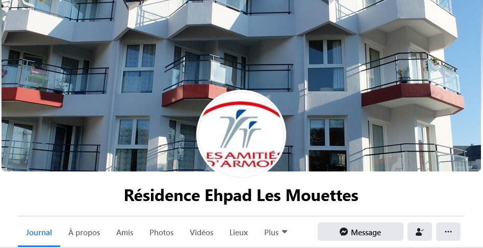La page Facebook de l'ehpad Les Mouettes