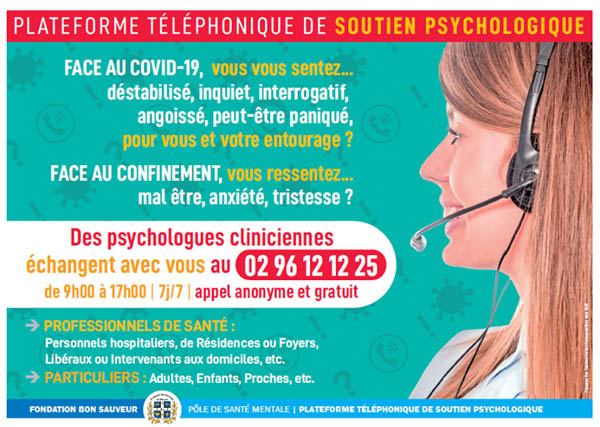 plateforme téléphonique de soutien psychologique