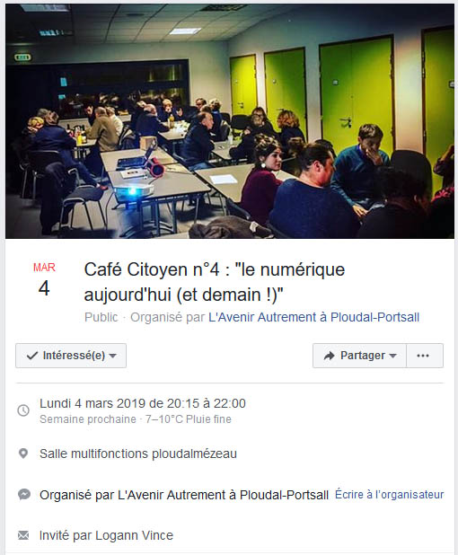 Invitation au café citoyen de Portsall / Ploudalmezeau